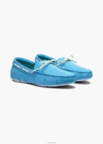 SWIMS aguamarina/blanco mocasín de encaje trenzado zapato 2X0TR41 - Image 2