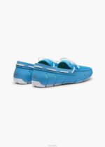 SWIMS aguamarina/blanco mocasín de encaje trenzado zapato 2X0TR41 - Image 3