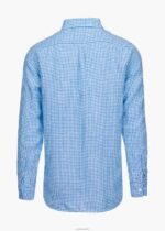 SWIMS alférez guinga azul camisa amalfi de lino a cuadros ropa 2X0TR256 - Image 4