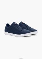 SWIMS azul marino/blanco tejido de tenis brisa zapato 2X0TR78 - Image 2