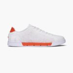 SWIMS blanco/naranja tejido de tenis brisa zapato 2X0TR85