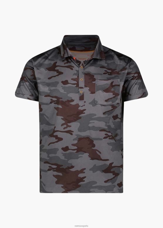 SWIMS camuflaje gris polo manga corta ropa 2X0TR234 - Image 1