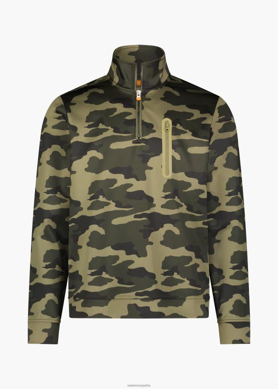 SWIMS camuflaje verde tind camuflaje con cremallera de 1/4 ropa 2X0TR194 - Image 1
