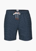SWIMS estampado azul marino short de baño sol 6" ropa 2X0TR310
