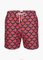 SWIMS estampado naranja/azul short de baño sol 6" ropa 2X0TR293