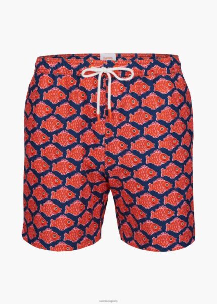 SWIMS estampado naranja/azul short de baño sol 6" ropa 2X0TR293