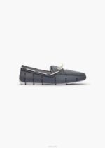 SWIMS gris basalto mocasín de encaje trenzado zapato 2X0TR18
