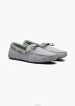 SWIMS gris claro mocasín de encaje trenzado zapato 2X0TR40 - Image 2