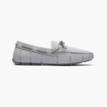 SWIMS gris claro mocasín de encaje trenzado zapato 2X0TR40