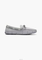 SWIMS gris claro mocasín de encaje trenzado zapato 2X0TR40
