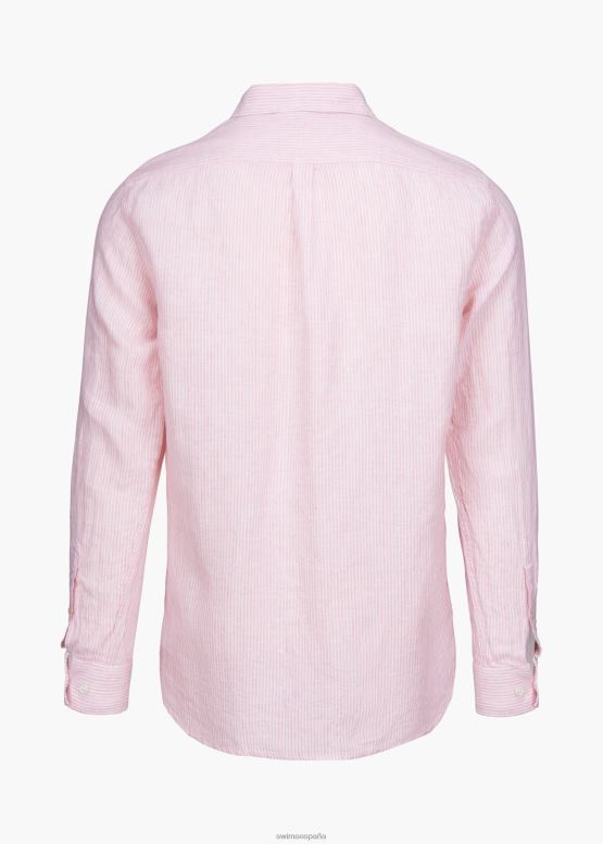 SWIMS lino rosa rubor camisa amalfi popover de lino ropa 2X0TR192 - Image 4