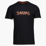SWIMS negro camiseta con gráfico ravello ropa 2X0TR257