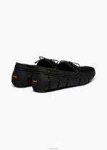 SWIMS negro mocasín de encaje trenzado zapato 2X0TR20 - Image 3