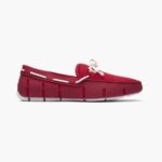 SWIMS señal roja/blanca mocasín de encaje trenzado zapato 2X0TR32