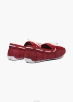 SWIMS señal roja/blanca mocasín de encaje trenzado zapato 2X0TR32 - Image 3
