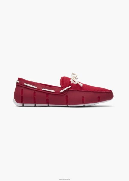 SWIMS señal roja/blanca mocasín de encaje trenzado zapato 2X0TR32