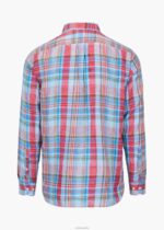 SWIMS spray azul a cuadros camisa amalfi de lino a cuadros ropa 2X0TR196 - Image 4